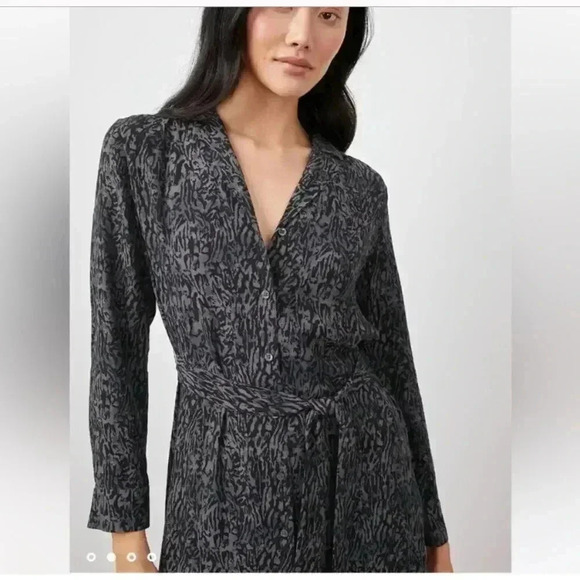 NWT Rails Beatrice Midi Dress Charcoal Abstract Animal Print size XS - Picture 4 of 16